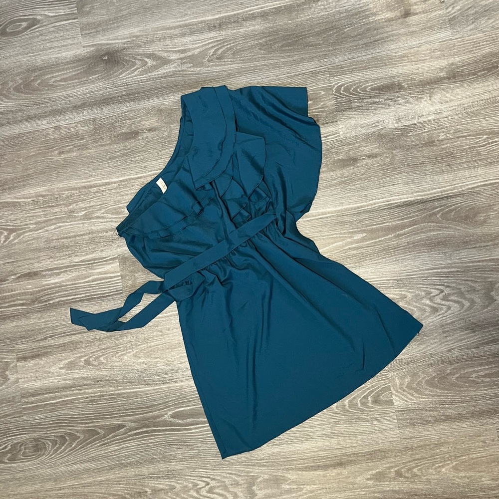 One shoulder ruffle mini dress